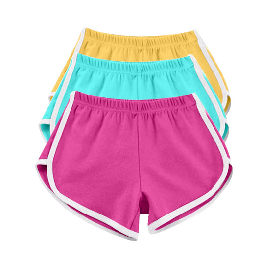 3 Pack Women's Athletic Shorts Summer Casual Elastic Waist Dolphin Cycling Yoga Workout Shorts Running Clothes 2025