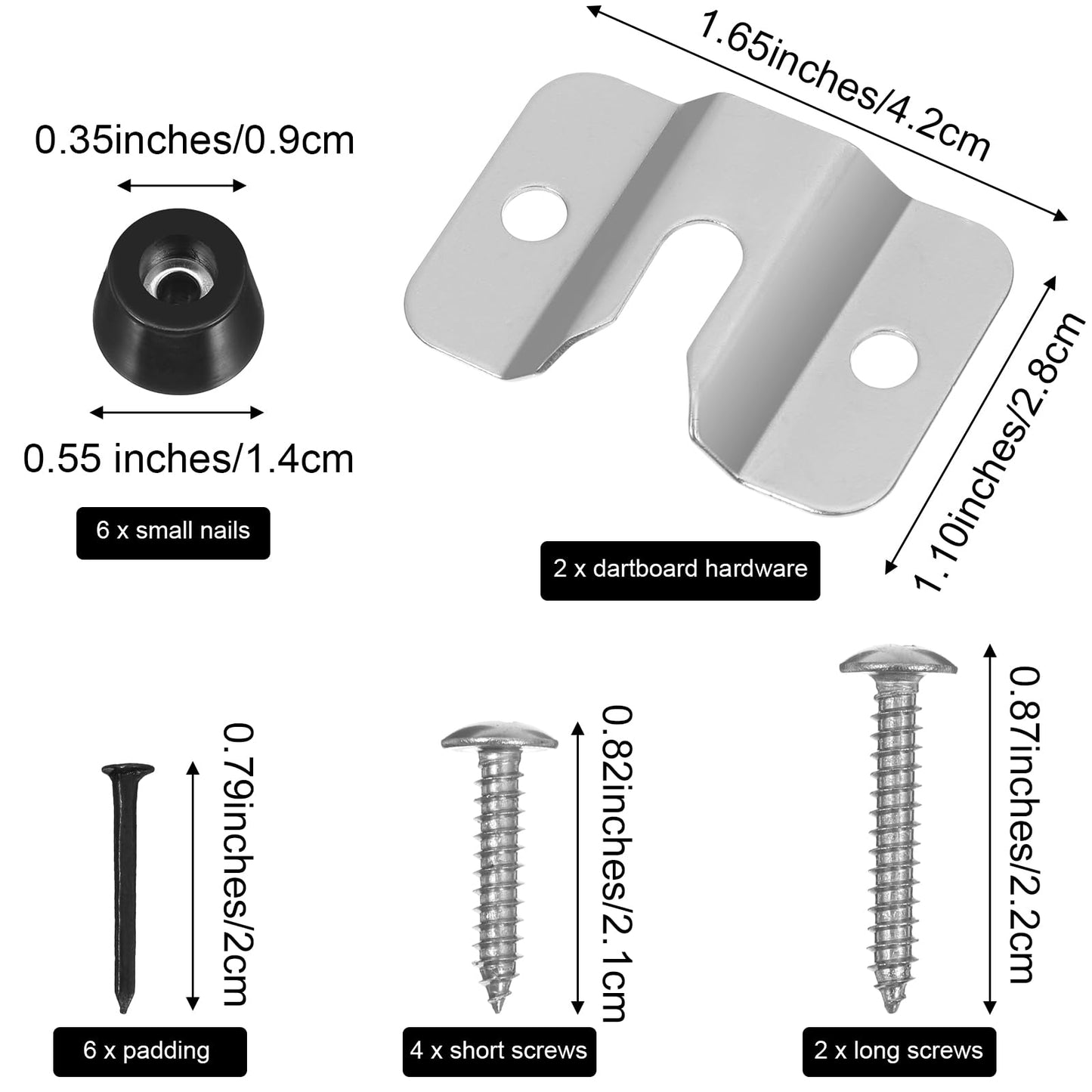 2 PCS Dart Board Hanger Bracket Dart Portable Board Mounting Bracket Dartboard Hanging Kit Camera Mount Hardware Wall Dartboard Kit for Hanging Screw Hook Set Accessories