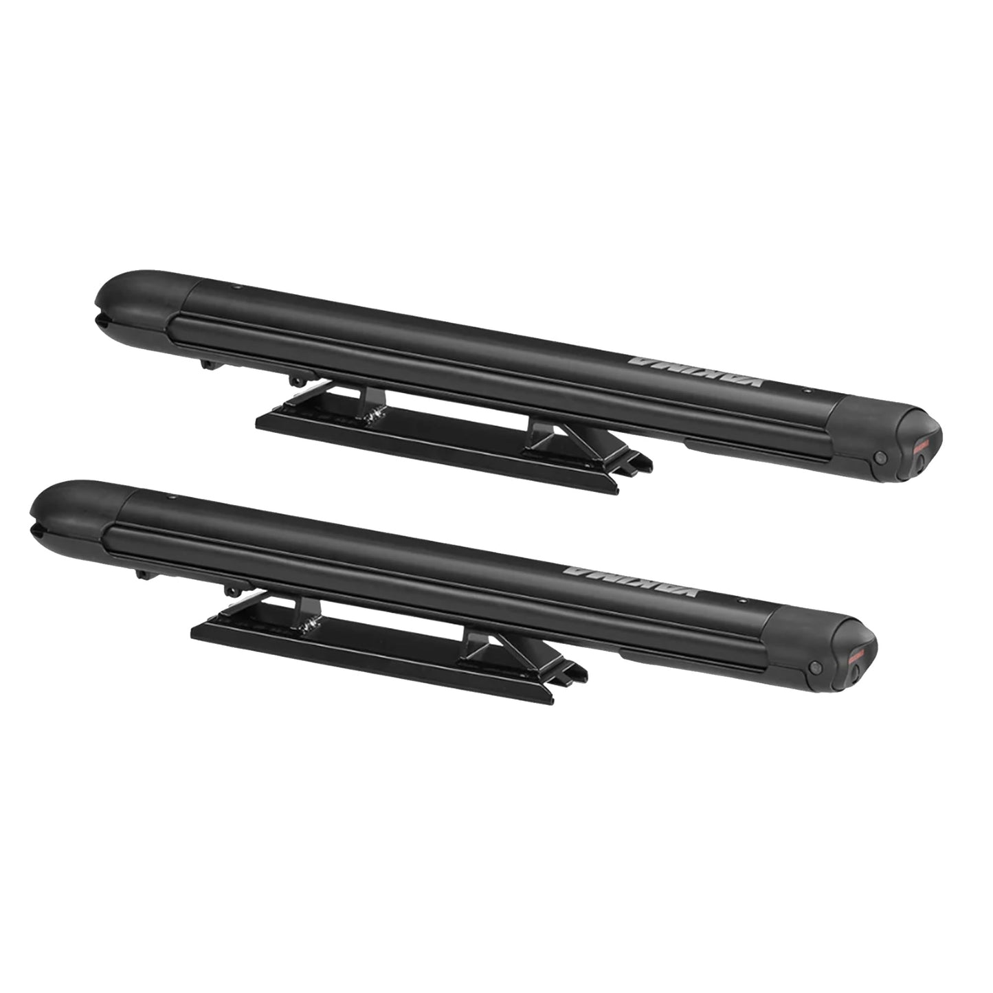 Yakima EXO SnowBank 5 Ski or 4 Snowboard Universal Car Mount Travel Roof Rack with Double Joint Hinge, SKS Lock, and 1 Button Access, Black