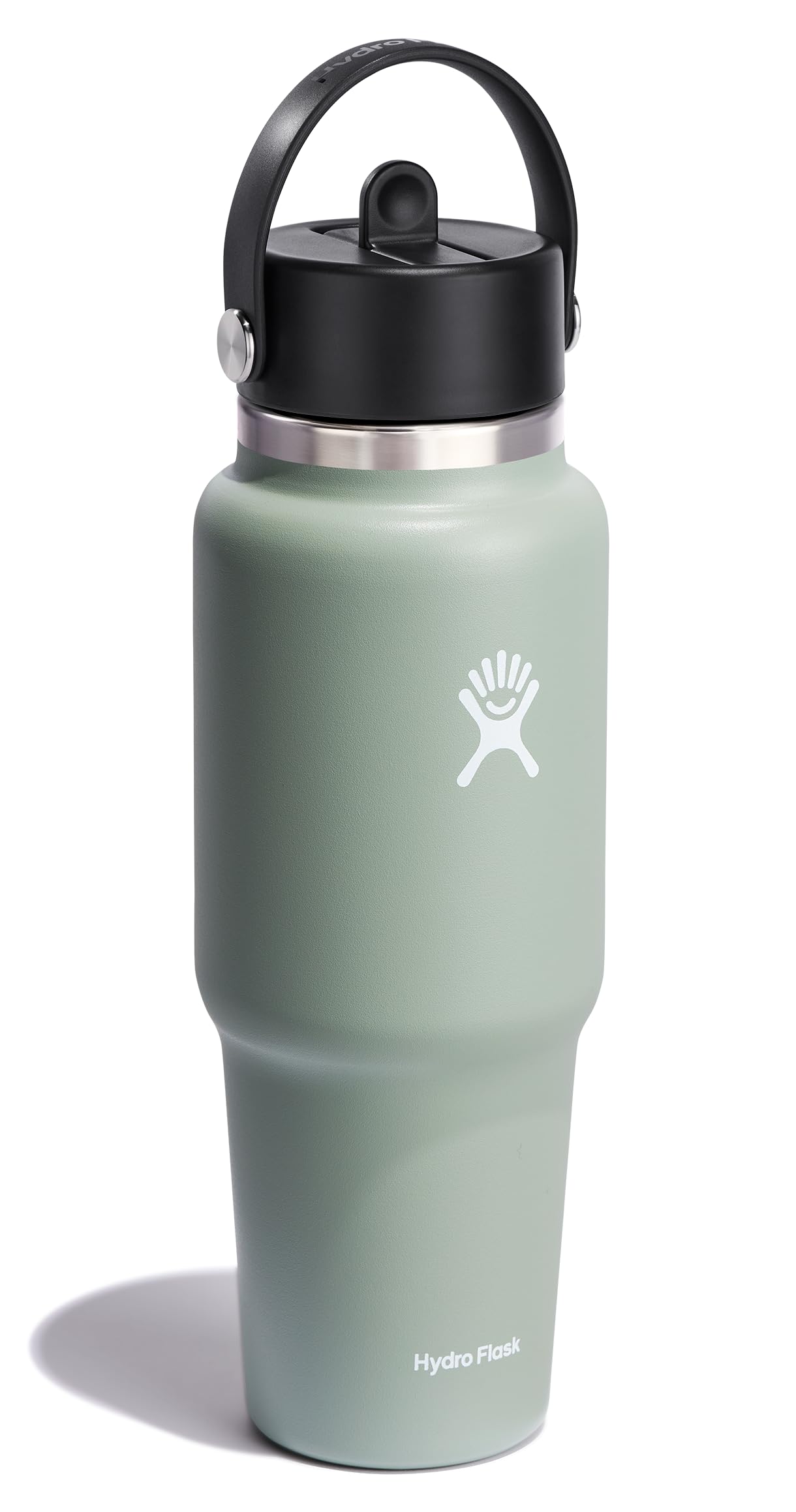 Hydro Flask Travel Water Bottle - Insulated Stainless Steel - Wide Straw Liid, Non Spill, Leakproof in 32 Oz Agave