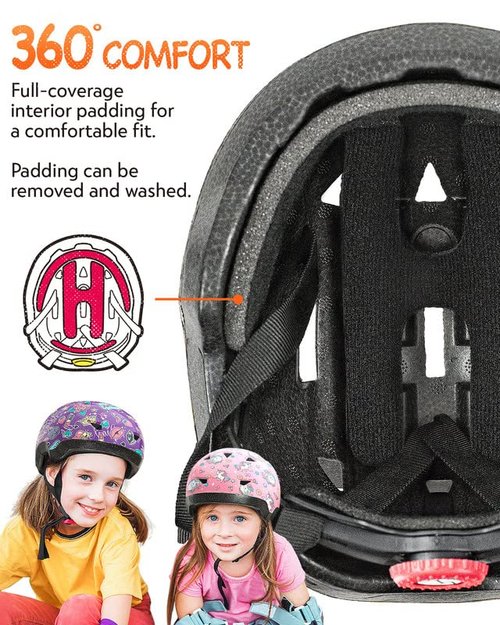 Toddler Bike Helmet for Boys and Girls, Adjustable Kids Helmets from Infant/Baby to Children, 1/2/3/4/5/6/7/8 Years Old (Unicorn,Size S)