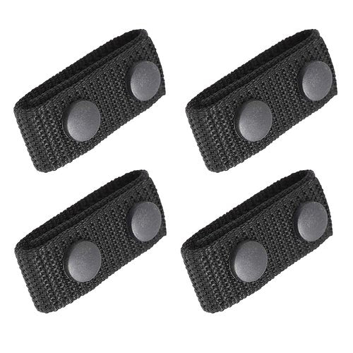 HANSPORTA Belt Keepers for Duty Belt 4Pcs Nylon Belt Keepers with Double Snaps 2¼" Wide Duty Belt Accessories Security Tactical Belt Loop for Law Enforcement Gear Police Equipment Accessories (Nylon)