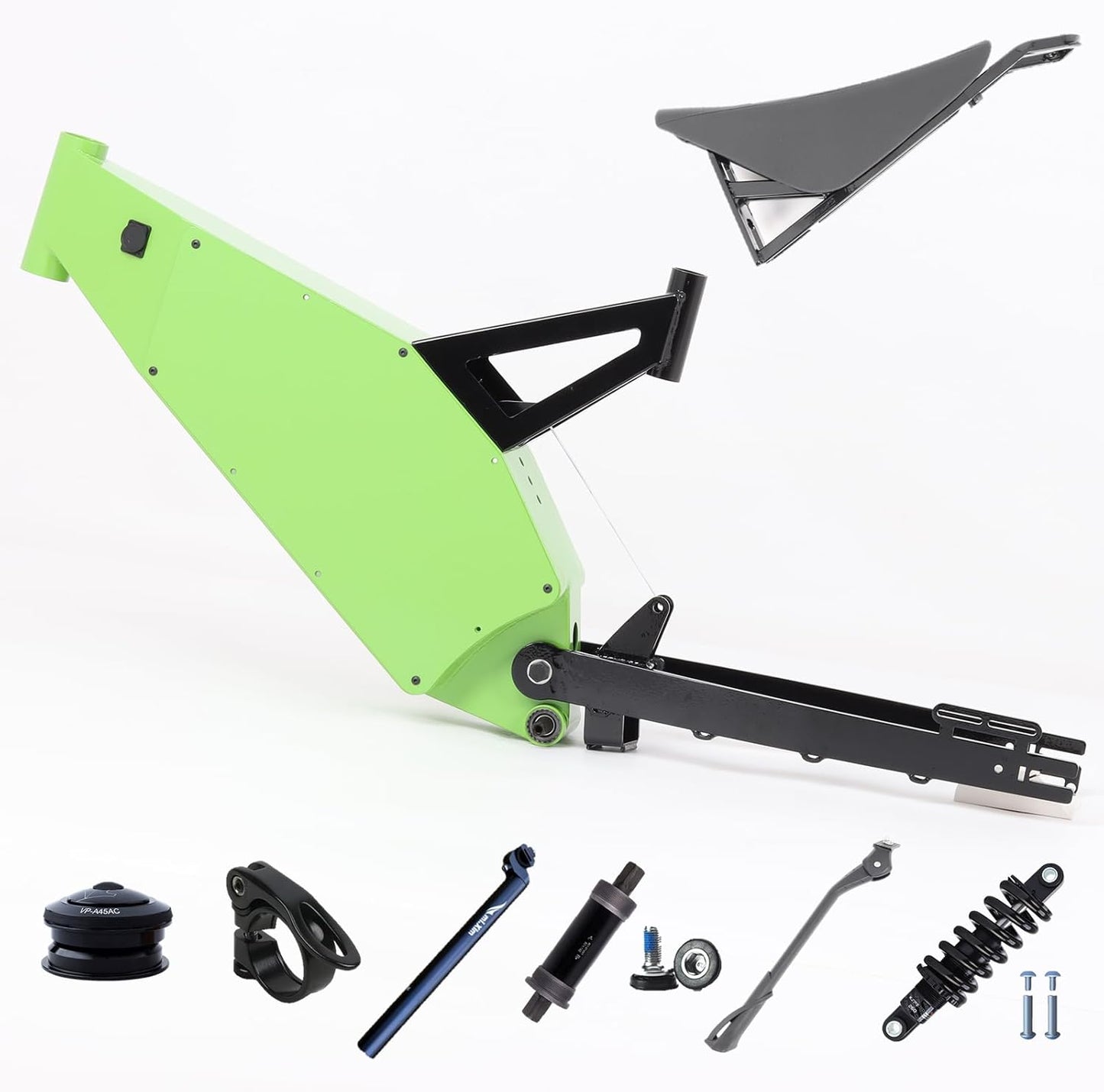KEYU F6 DIY Ebike Frame Ebike Full Suspension Frame Rear Drive Motor Electric Bike Frame Ebike Frame Kit Enduro Ebike Frame Kit