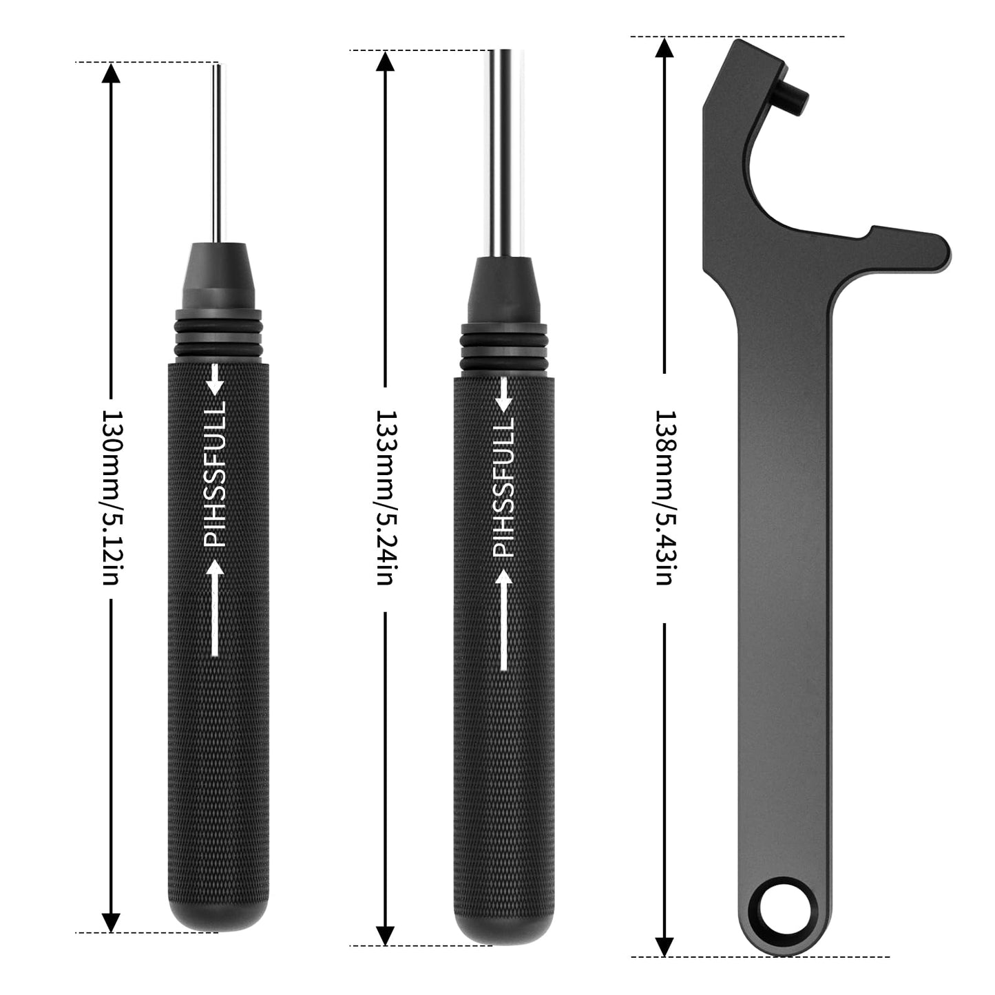 2-in-1 Tool Kit for Glock with Front Sight Remove, Magazine Disassembly,Pin Punch Tool for Glocks 19 19x 17 26 27 43 43x Accessories