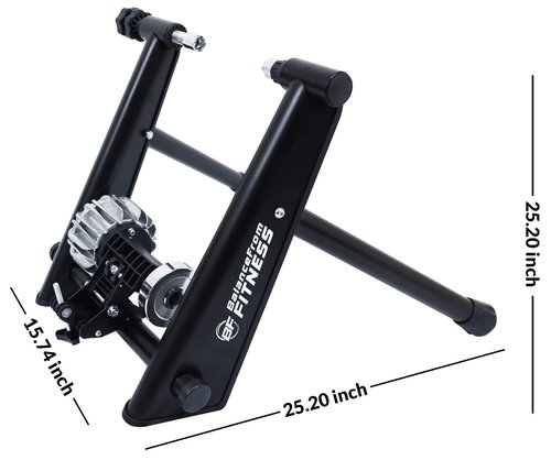 Bike Trainer Stand Steel Bicycle Exercise Fluid Magnetic Stand with Front Wheel Riser Block