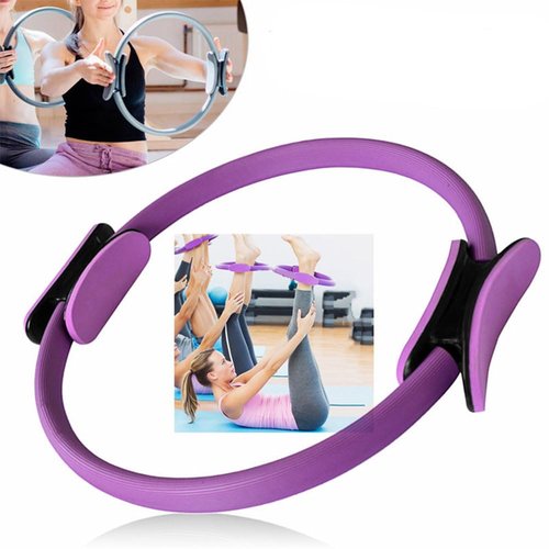 Pilates Essentials Kit for Women,Better Me Pilates Essentials kit for Women,Booty Bands for Working Out Glutes Yoga Ball 25cm Figure 8 Resistance Band Yoga Bands for Stretching (Purple)