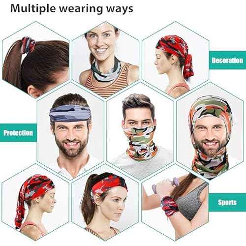 Sun Protection Face Mask Neck Gaiter - 9 Pack Breathable UV Protection Scarf for Men & Women, Hiking, Cycling, Fishing