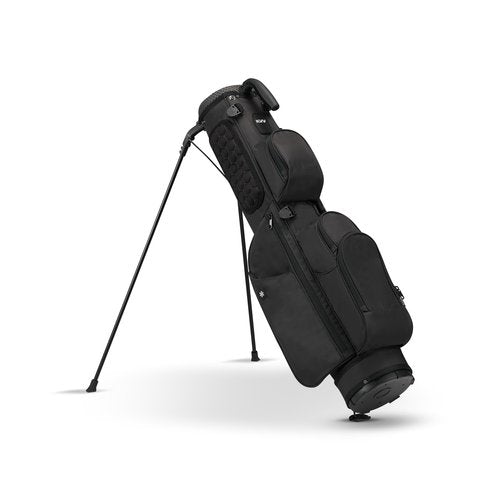 KVV Lightweight Pitch and Putt Golf Bag with Stand, Adjustable Dual Straps, Golf Stand Bag for Extra Storage in a Smaller Size(Black)