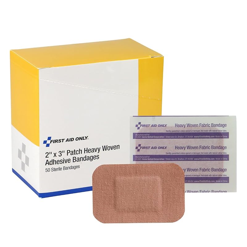 Heavy Woven Fabric Adhesive Bandages 2" x 3" Extra Large – 50 Count (Pack of 1)