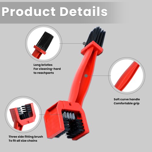 5 Pcs Bike Chain Cleaner Kit, Bike or Motorcycle Chain Washer, Bicycle Chain Cleaning Brush Tool, Bike Cleaner Scrubber Gear Brush Maintenance Tools, Motorcycle Washer Cleaner Brush