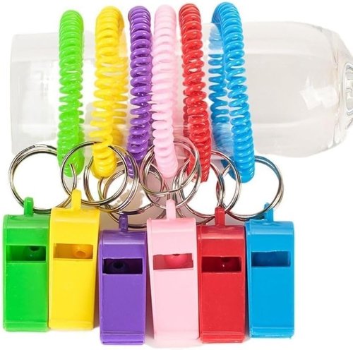 Gryshanyun Pink Sports Whistle with Adjustable Wrist Strap - High-Frequency Sound for Coaches, Referees and Team Sports, Durable Plastic Emergency Whistle for Soccer, Baseball and Outdoor Safety