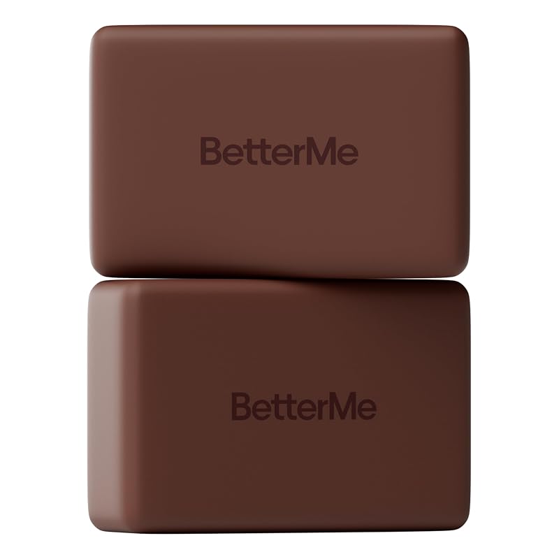 BetterMe Yoga Blocks Set of 2 - High Density Foam, Chocolate Brown