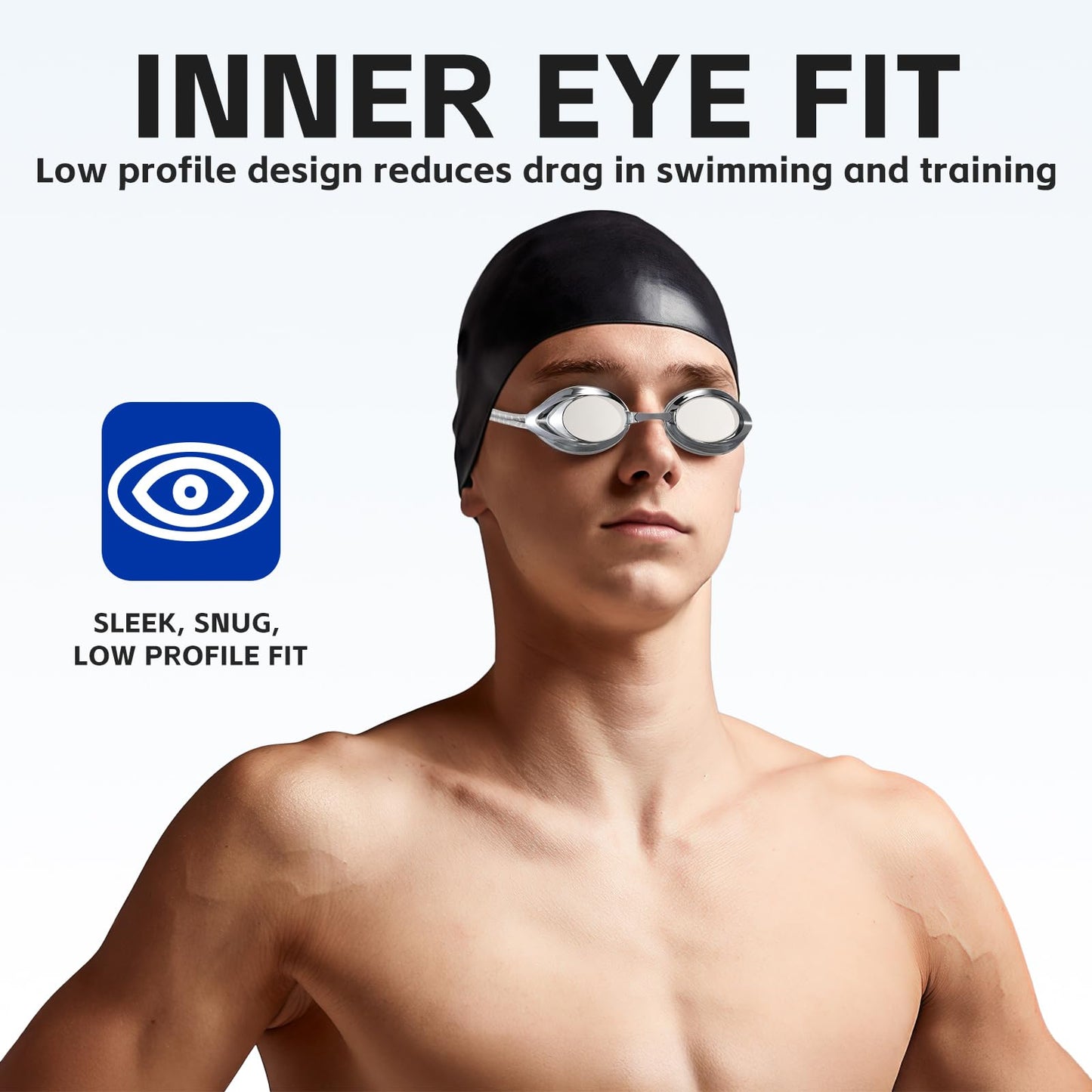 ITOWE 2 Pack Competitive Swim Goggles Adult Women, Swimming goggles Adult For Men Women Youth Bungee Strap Soft Silicone Leakproof Racing Water Goggles Panoramic Clear Vision Anti Fog UV Protection