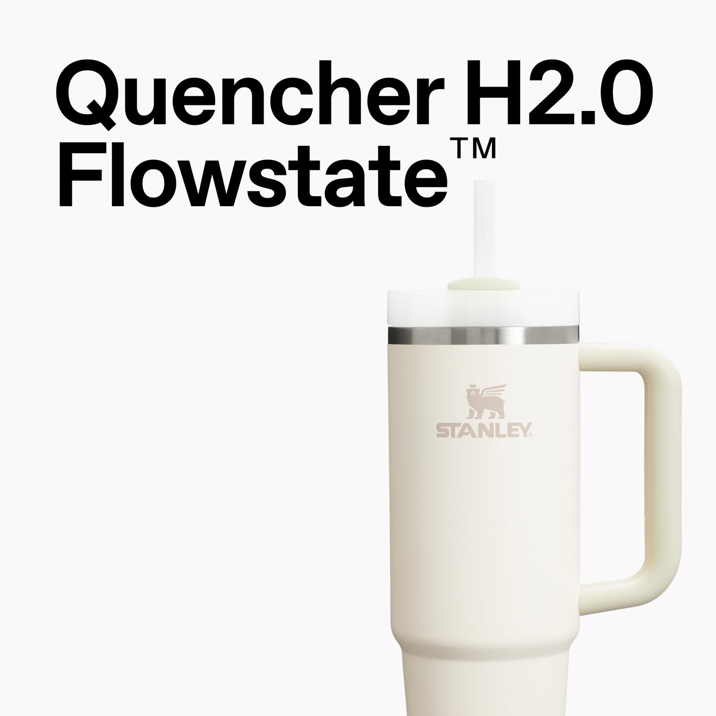 STANLEY Quencher H2.0 Tumbler with Handle and Straw - 40 Fluid Ounces, Flowstate 3-Position Lid, Insulated Stainless Steel, BPA-Free, Cup Holder Compatible, Lichen