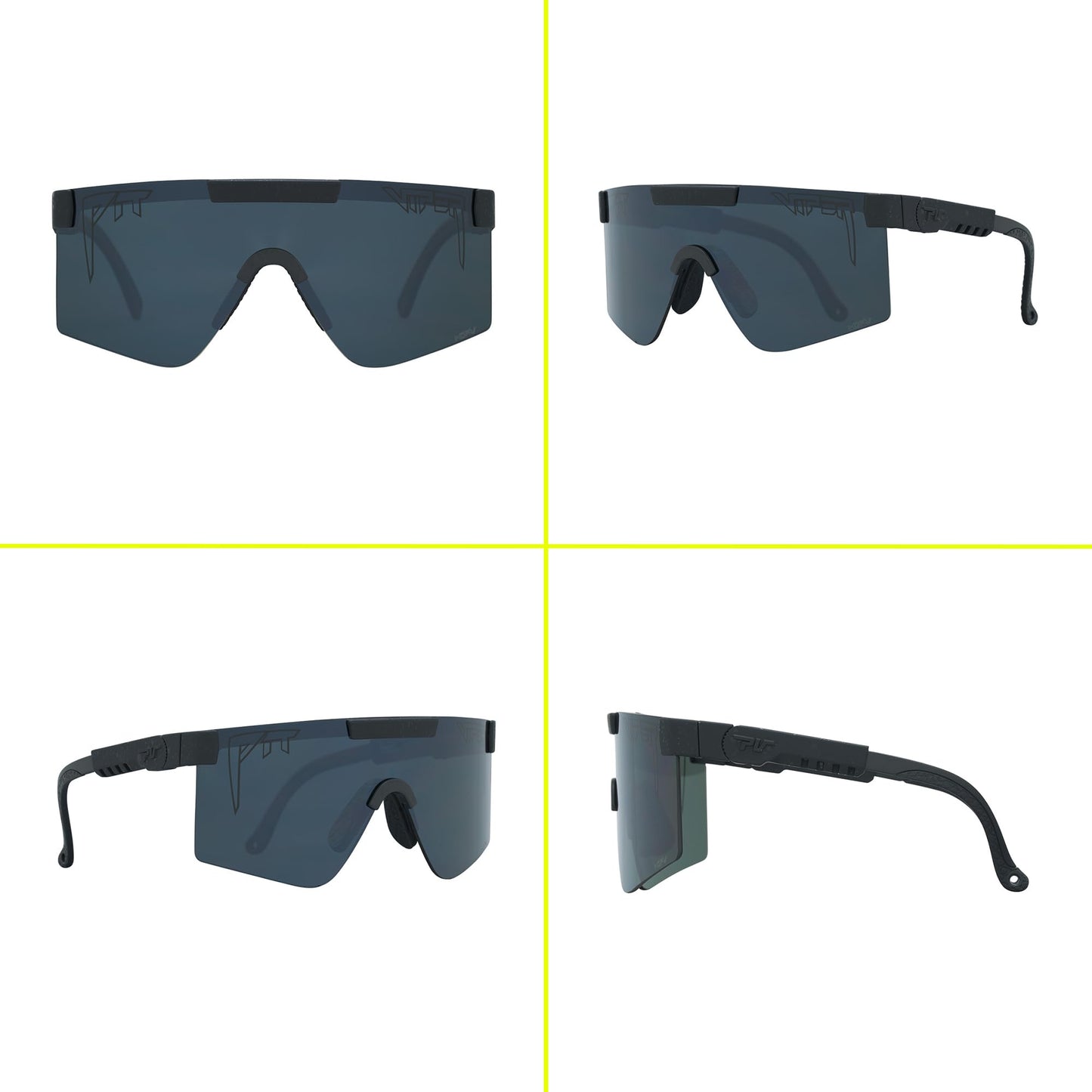 Pit Viper Sunglasses I The Original 2.0 I Regular Fit I HDPV Polarized Lens, Indestructible Frame I Turbo Adjustable for Perfect Fit I Micro Fiber Bag & Retainer Straps I Mirror Lens, Black Frame