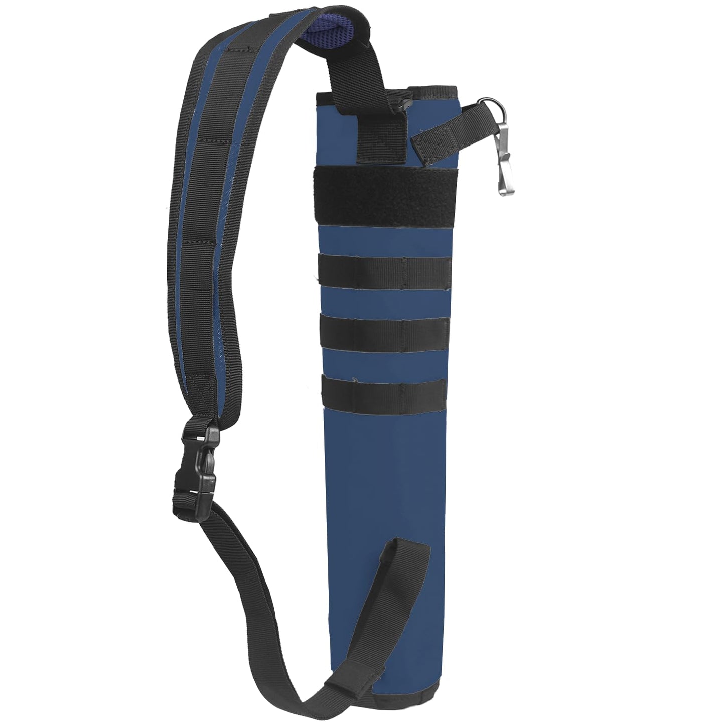 KRATARC Archery Lightweight Back Arrow Quiver Dual Use Foldable Compact Hip Arrows Bag with Molle System Hanged for Target Shooting (Blue, Hold 12~18 arrows