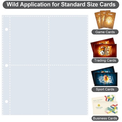 440 Pockets Trading Card Binder, PU Cover Zipper Card Collection Album, Sturdy Card Folder Holder for MTG, TCG, Game Cards, Sports Cards