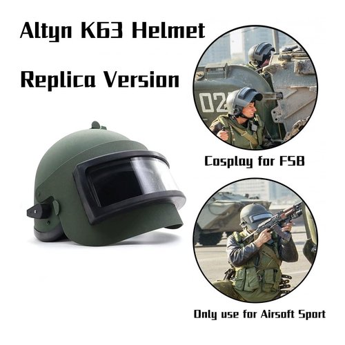 ROUASD K63 Russian Altyn Helmet Tactical for FSB MVD Spetsnaz, Adjustable Military Armor Protective for WW2, Halloween Cosplay, CS Paintball Training, Outdoor Activities
