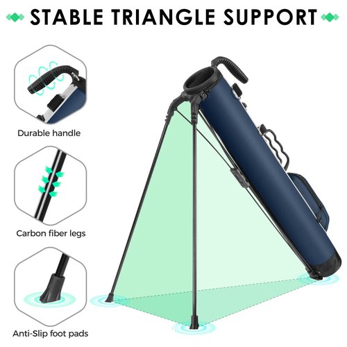 Findway Golf Stand Bag, Small Golf Bag for The Driving Range, Par 3 and Executive Courses, Lightweight Golf Club Carry Bag with Ball Holder and Pockets for Men Women