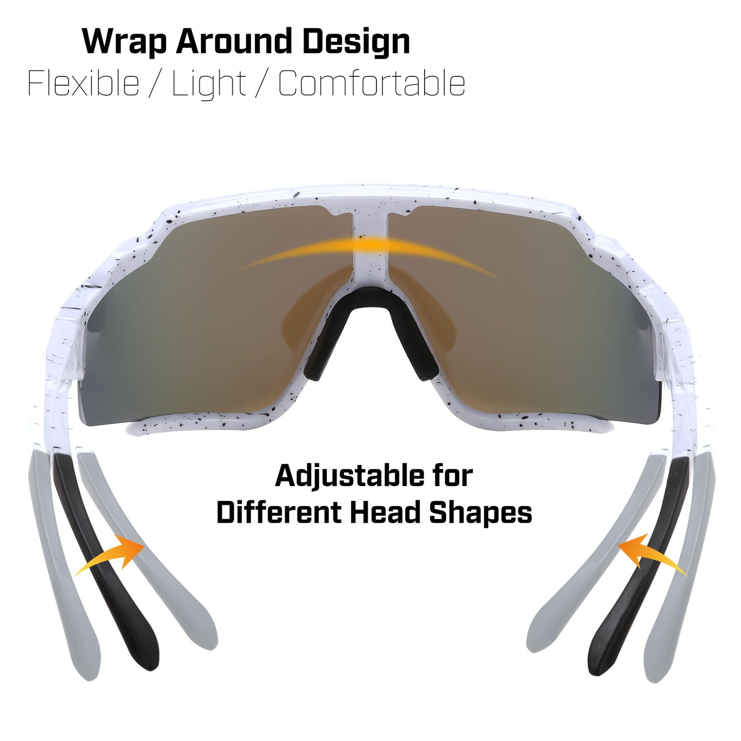 FEISEDY Polarized Sports Sunglasses for Men Women, Baseball Cycling Fishing Sunglasses UV400 Protection B0134