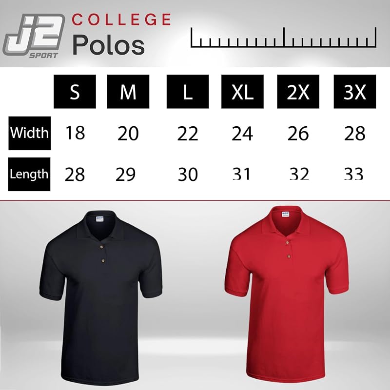 NCAA Collegiate Polo Shirt for Men – Large SMU – 100% Polyester Interlock