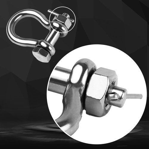 Laorde Boat Anchor Shackle 1/4" 5/16" 3/8" 1/2 inch (4 Size) 316 Stainless Steel Shackle Marine Grade Bow Shackle with Cotter Pin (5/16 inch 2 PCS)