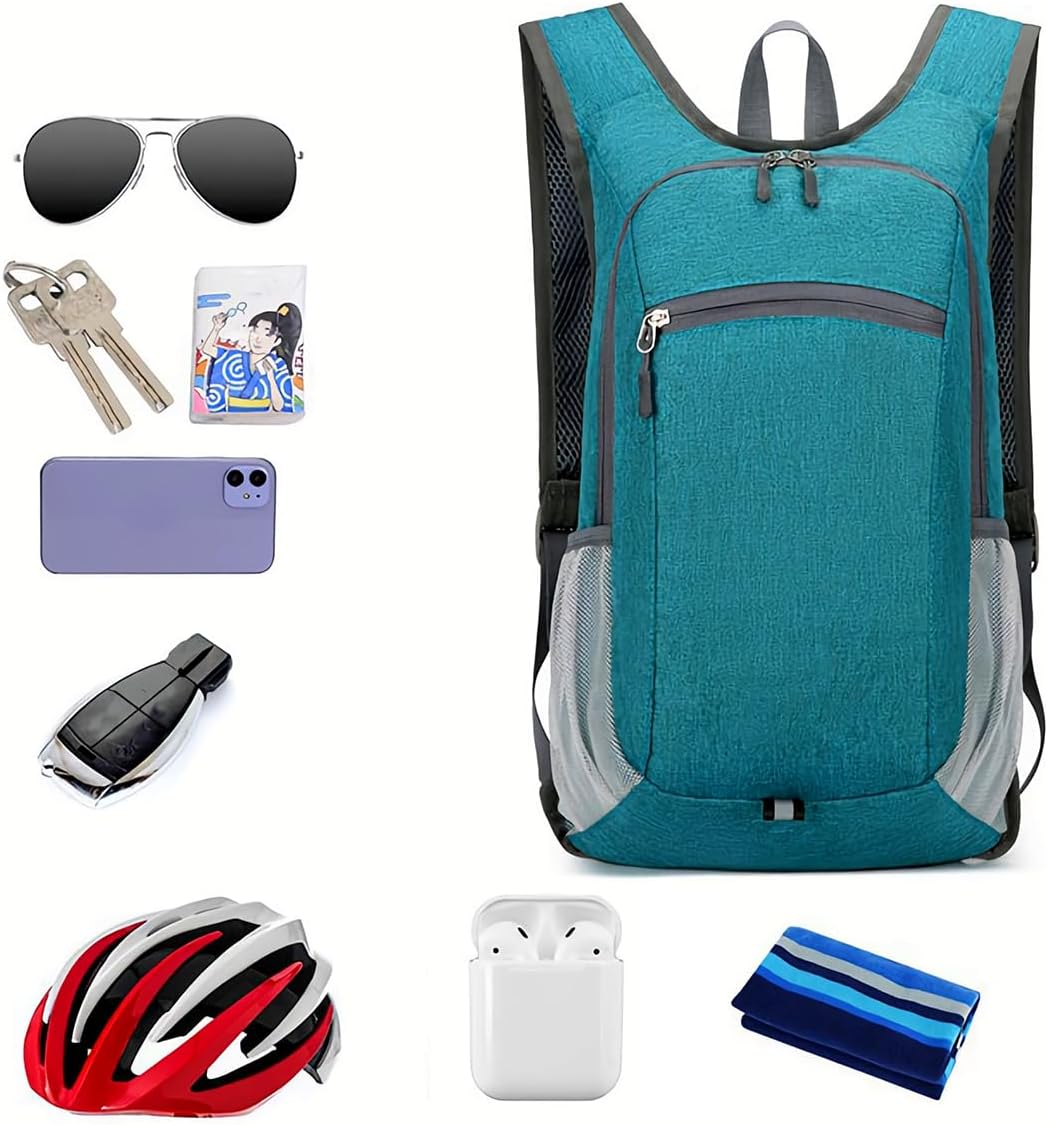 1PC Lightweight Foldable Travel Backpack for Men and Women, Blue