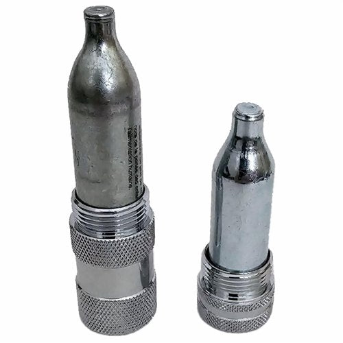 Hawki Gem 8g to 12g CO2 Adaptor, Chrome-Plated for Hawki Gem Air Pistol