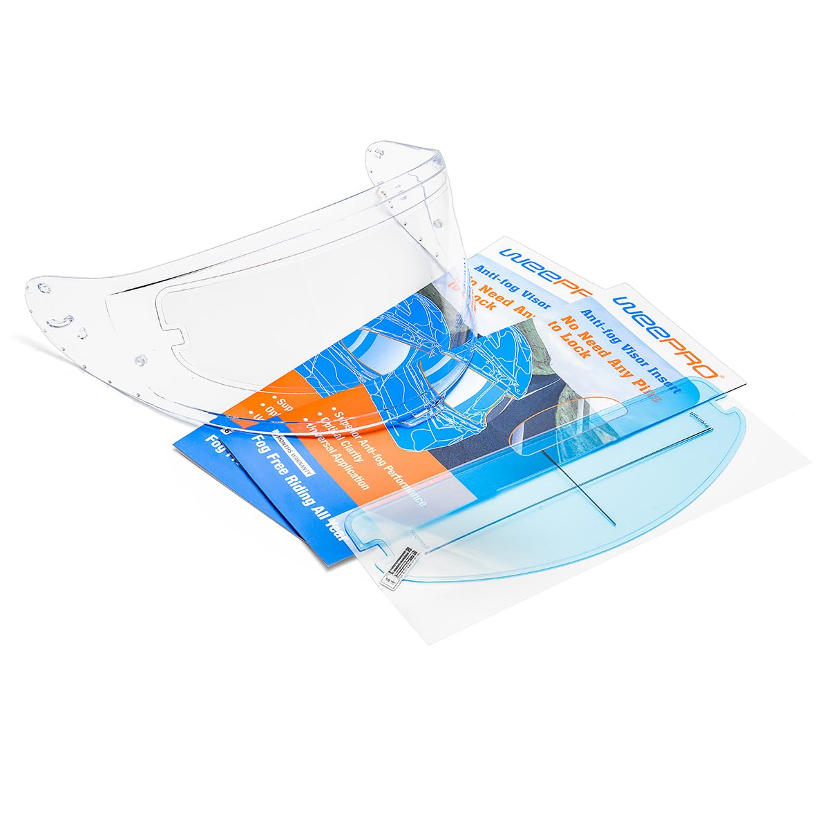 Universal Anti Fog Film for Motorcycle Helmet Visor 3.46" x 10.7"-Helmet Face Shield Anti Fog Visor Insert