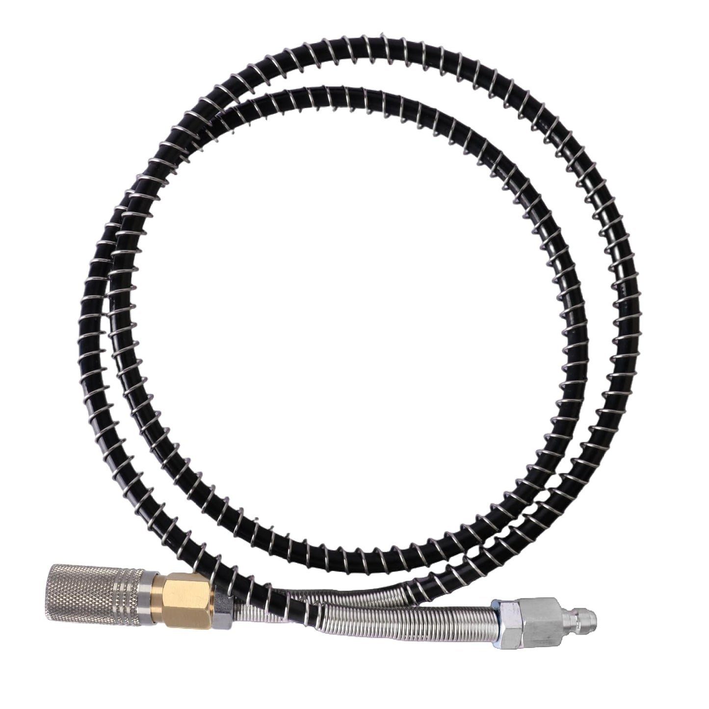 HHUXIUE Paintball Filling Equipment Adapter Air Hose Extension,39in Air Filling Station Charging System Whip Hose with 8mm Male and Female Qick Connector