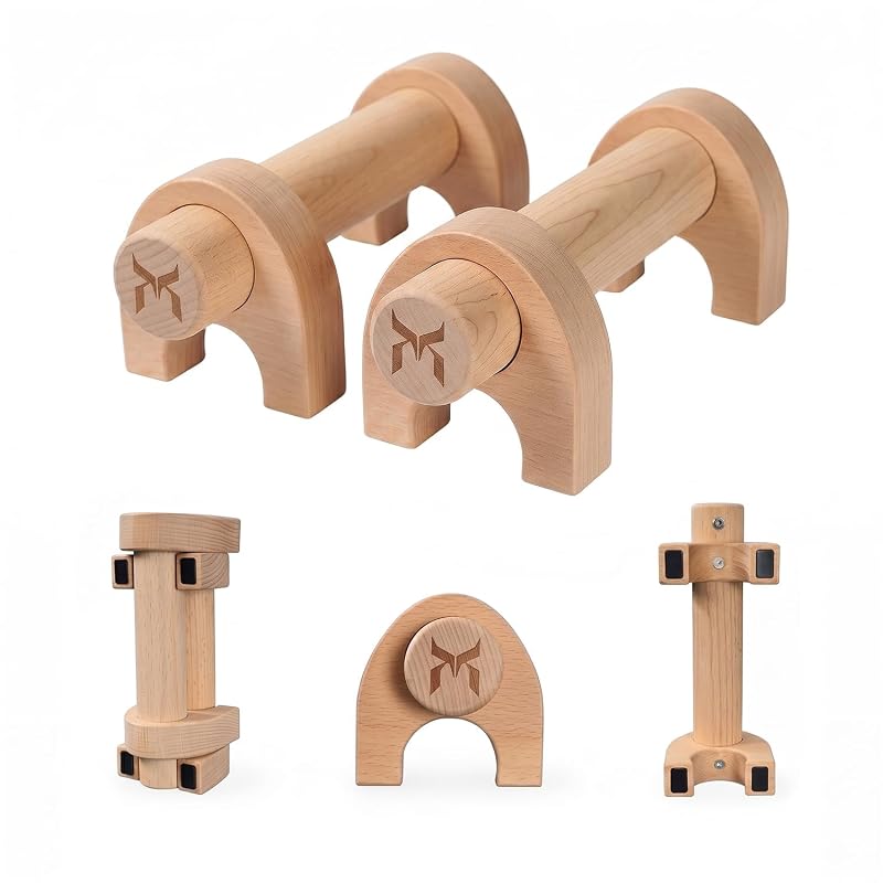 Kensui YinYang Magnetic Wooden Push Up Bars – PRO