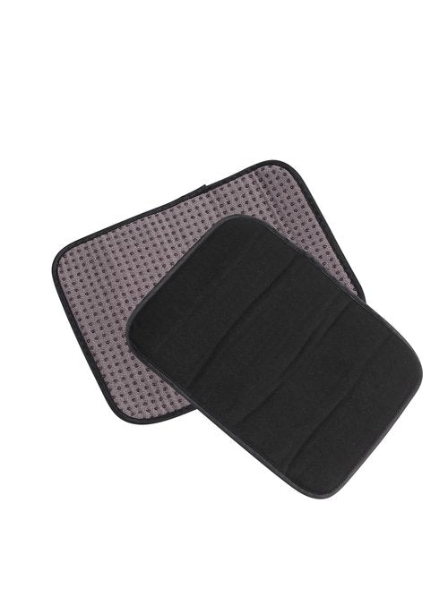 8"x10"/20x25cm Bowling Ball Cleaning Cloth, Microfiber Towel with Grip Dots, Dual Surface Bowling Ball Shammy for Polish & Clean, Black & Gray