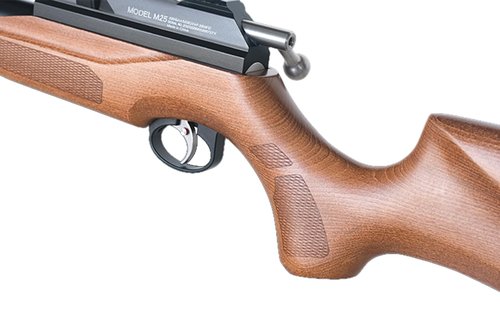 Lancer Tactial x SnowPeak M25W PCP 5.5mm .22 Caliber Air Gun - (Black/Wood) Up to 1000 fps