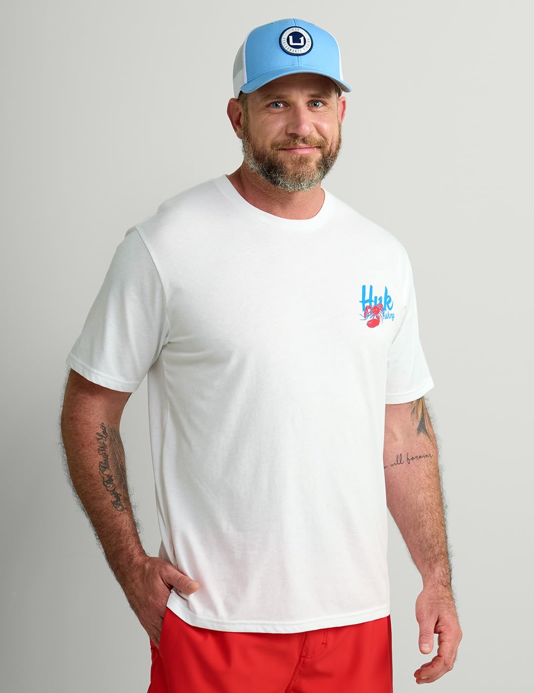 HUK Mens Fishing Graphic Tee, Performance Short Sleeve, Quick-Dry, White, 3X-Large
