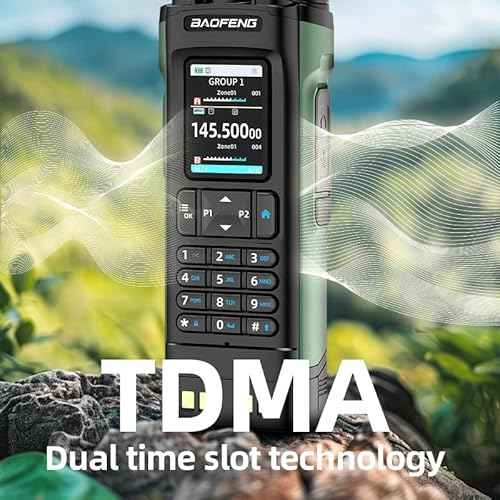 BAOFENG DM32 10W Digital Mobile Radio DM-32UV Long Range Dual Mode U/V Dual Band AM FM Dual Time Tri-Power Slot GPS APRS Two Way Radio with 771 Antenna for Outdoor Hiking Hunting Survival Gear DM-32