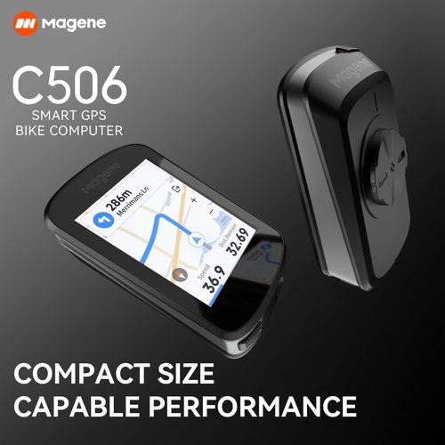 Magene C506 GPS Bike Computer - 2.4" Color Touchscreen, Smart Navigation, Fast WiFi & Bluetooth, Riding Assistant Wireless, Indoor Cycling & Training