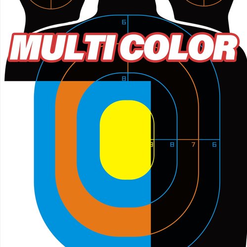 PTPHJEG 50 Paper Targets for Packet Ranges, Bulk for Hunting, Silhouette with Red Bullseye, Three Target Points (12x18 inches)