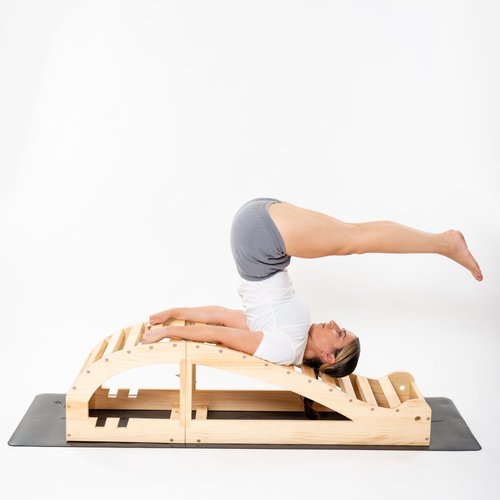 Iyengar Yoga Viparita Dandasana Bench – Wooden Back Bending Bench for Deep Stretching and Flexibility | Large Back Bender for Enhanced Support