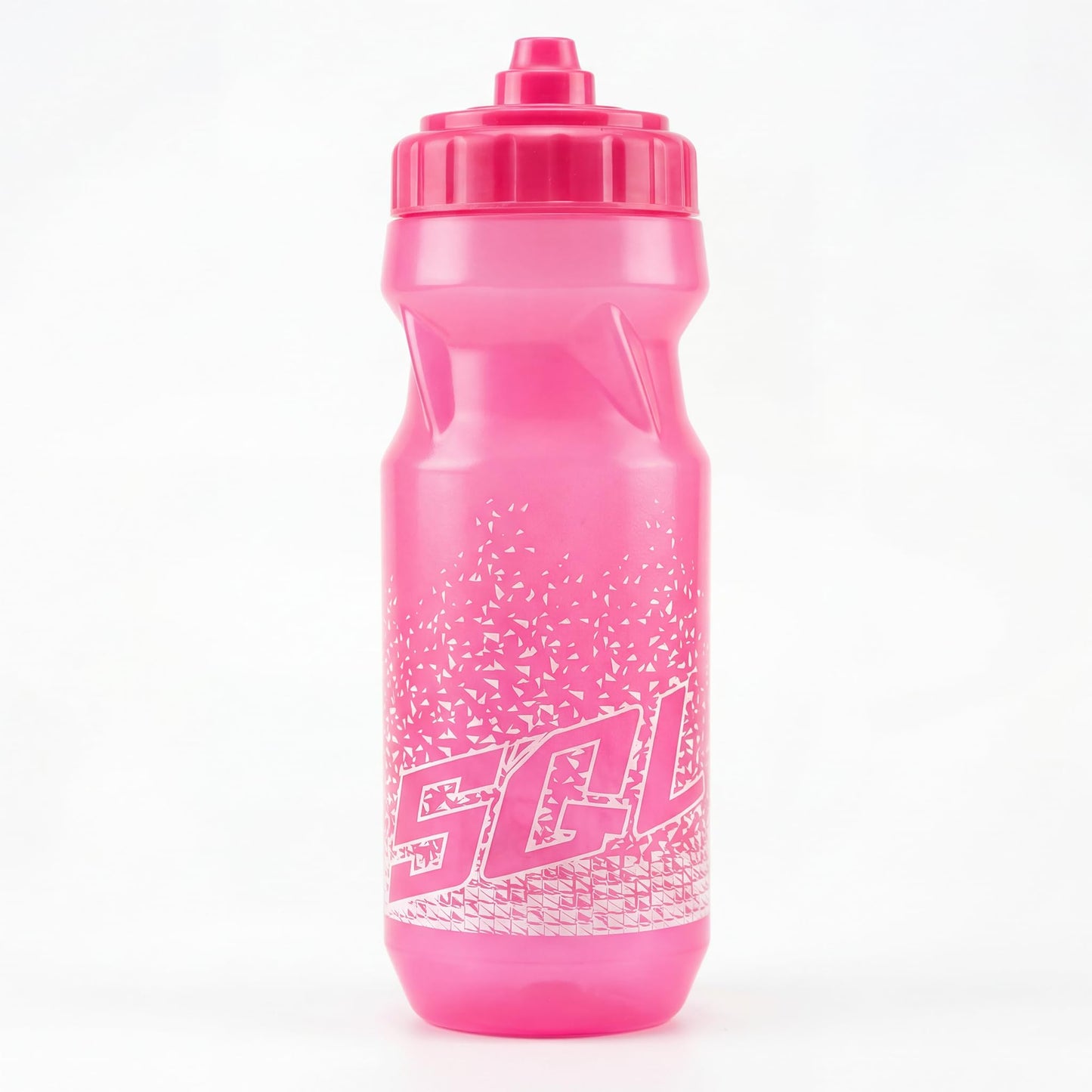 SQUALO Cycling Water Bottle 20oz / 610ml – Ultra-Lightweight 56g Squeeze Bike Bottle with Self-Sealing High Flow Nozzle – Leak-Proof, BPA-Free, Ergonomic Fit for Road & Mountain Biking (Pink)