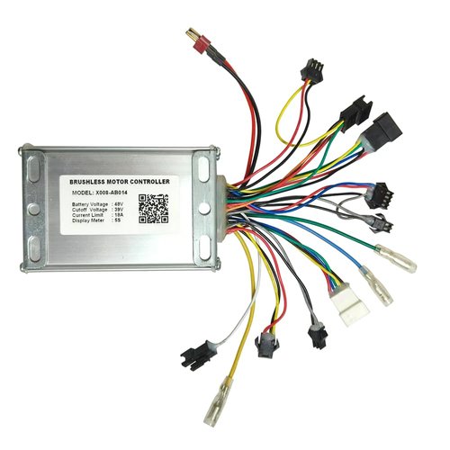 E-Bike Controller 48V 18A Brushless Motor Speed Controller X008-AB014 Universal for Electric Bike, Fat Tire Bike and Mountain Bike Display Meter 5S