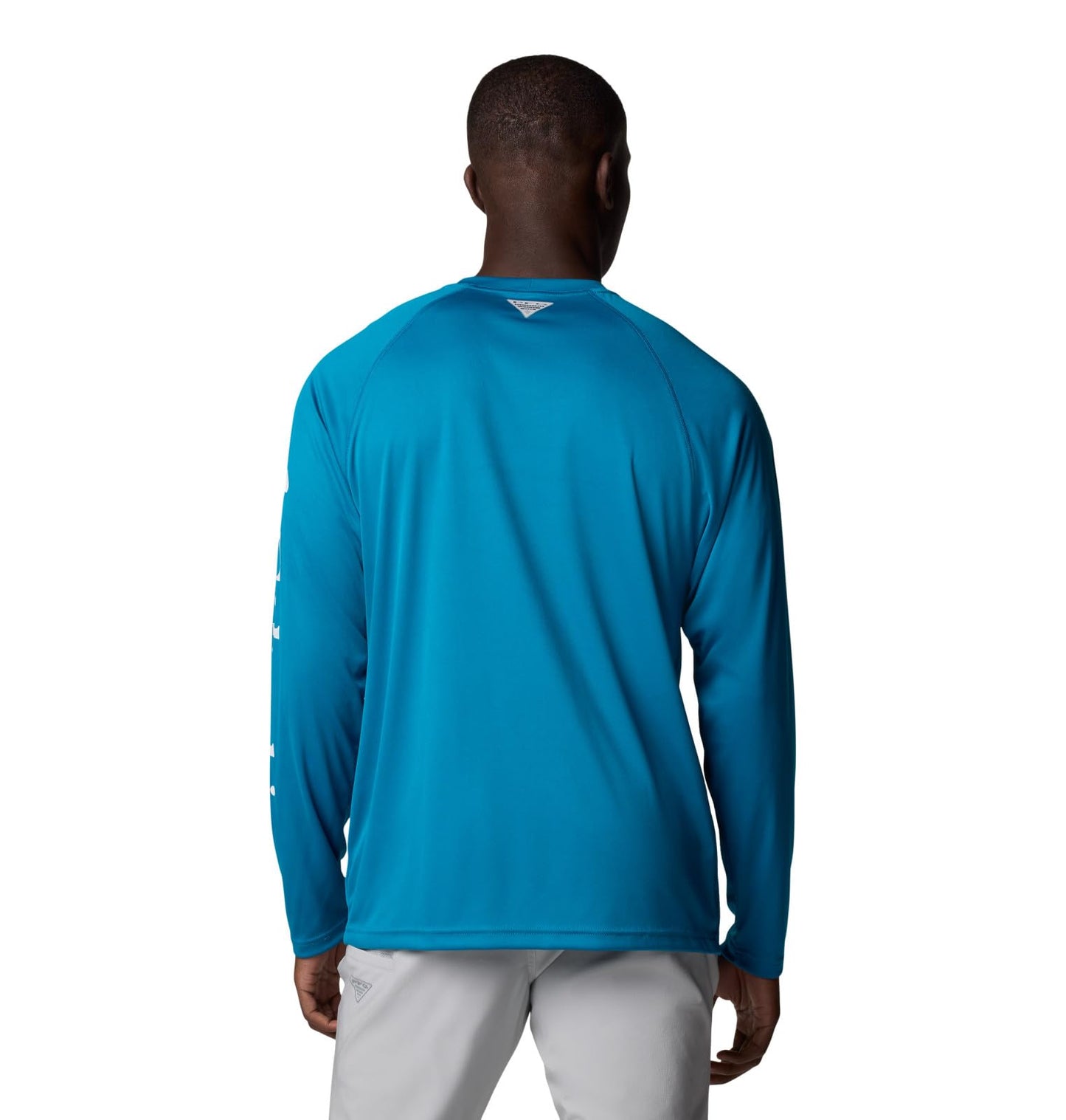 Columbia Men's PFG Terminal Tackle Long Sleeve Fishing Shirt, Blue Echo/White Logo, 2X Tall