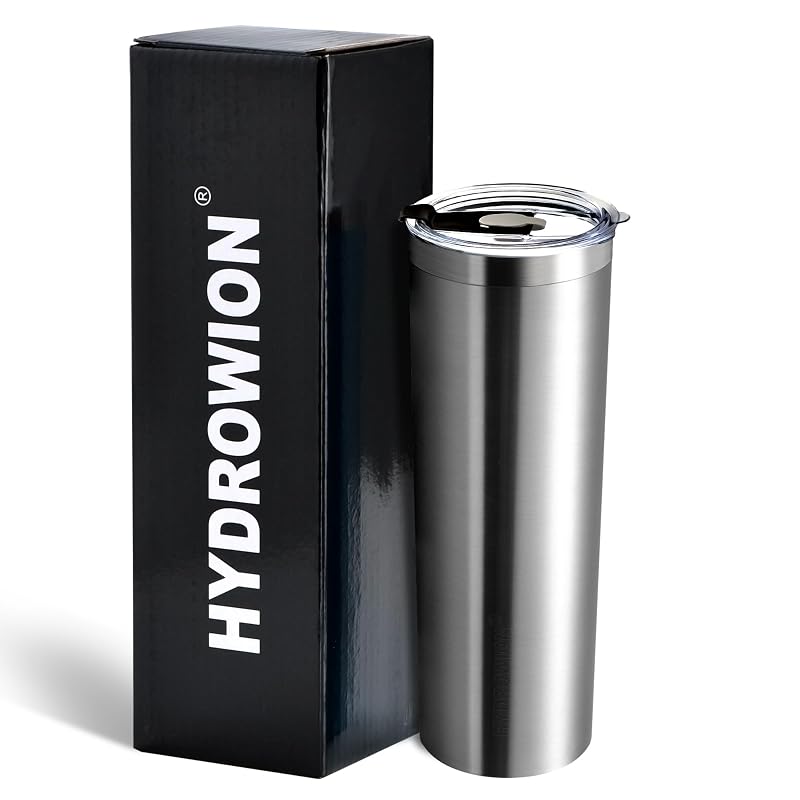 20 oz Insulated Tumbler with Straw Lid - Stainless Steel, 24Hr Cold (Variation: Stainless Steel+20 Ounces)