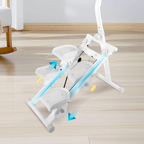 Stair Stepper for Home Gym, Vertical Climber Machine for Full Body Workout, Folding Vertical Climber Cardio Exercise Machine Stair Climber with Adjustable Step Range Handlebar & Pedals for Women & Men