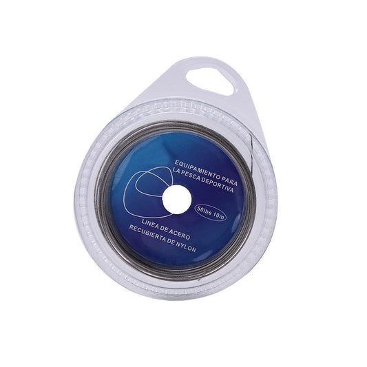 10mLeader, 7 Strands Steel Fishing Steel Wire Great for Big Mouth Fish, Available in 5 Pulling Types (50 lbs)