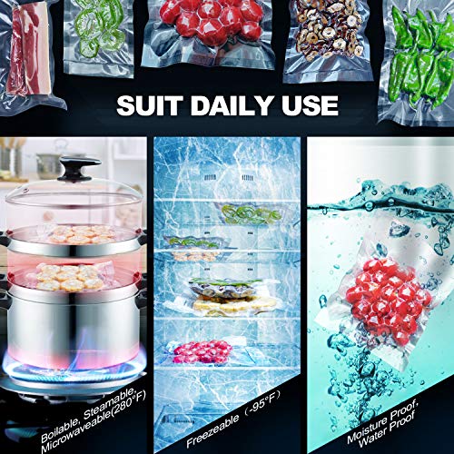 4 x 8 Inch Vacuum Seal Bags - Transparent Food Storage Bags 100pcs
