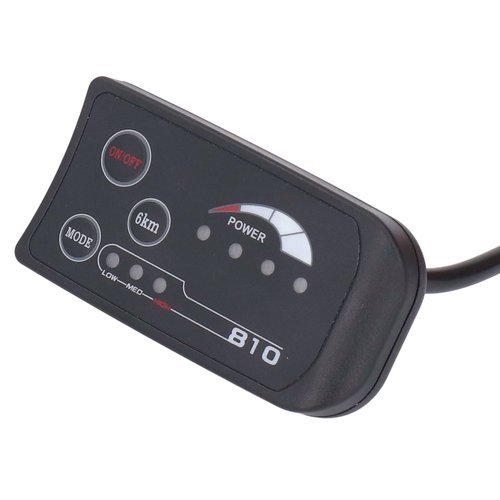 tomvorks 36V 48V S810 LED Display Panel Electric Bike Modification LED Control Display Meter SM Plug Suitable 22.2mm Handlebars Electric Bikes Scooters Accessories