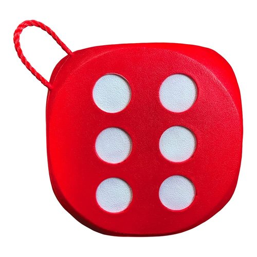 Morrell Big High Roller 17 Pound Compound and Crossbow 6 Sided Any Tip Dice Cube Archery Target with 6 Sides, 21 bullseyes, and Carry Handle, Red