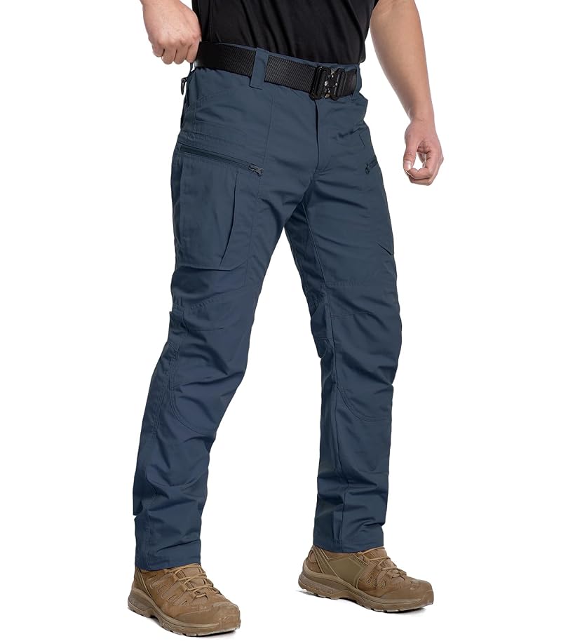 Carwornic Men’s Ripstop Cargo Tactical Pants - Water-Resistant, 8 Pockets, Blue 34W x 32L