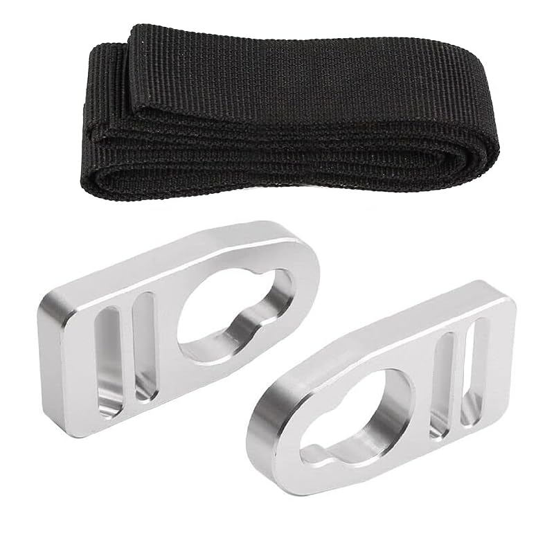 Kayak Seat Replacement Buckle Clips Set of 3 Aluminum Straps w/ Nylon Webbing