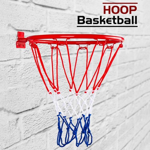 Basketball Rim Replacement, Heavy Duty Breakaway Rim and Net, Universal Professional Solid Steel Backboard Rims Fits In-Ground and Wall-Mounted Basketball Hoops, Indoor/Outdoor